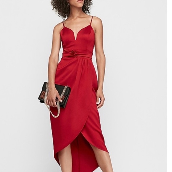 Express Dresses & Skirts - Red Express Wrap Dress